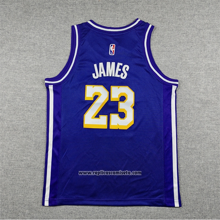 Camiseta Nino Los Angeles Lakers LeBron James NO 23 Statement 2025-26 Violeta